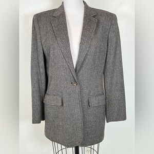 EUC! Ralph Lauren Herringbone Tweed Equestrian Blazer Size 10